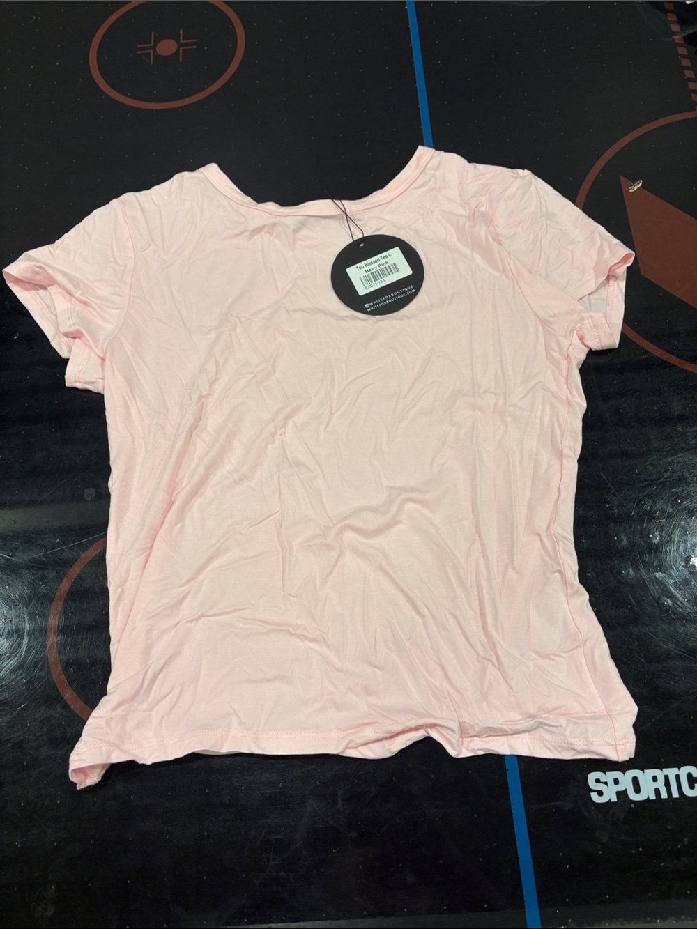 White Fox Boutique Light Pink Short Sleeve Crewneck Tee